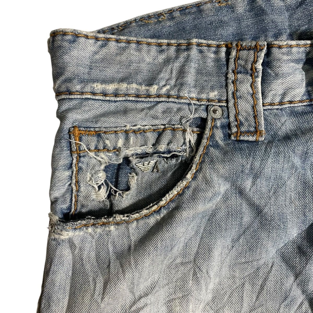 Emporio Armani Vintage Emporio Armani Distressed Jeans Size US 36 / EU 52 - 5 Thumbnail
