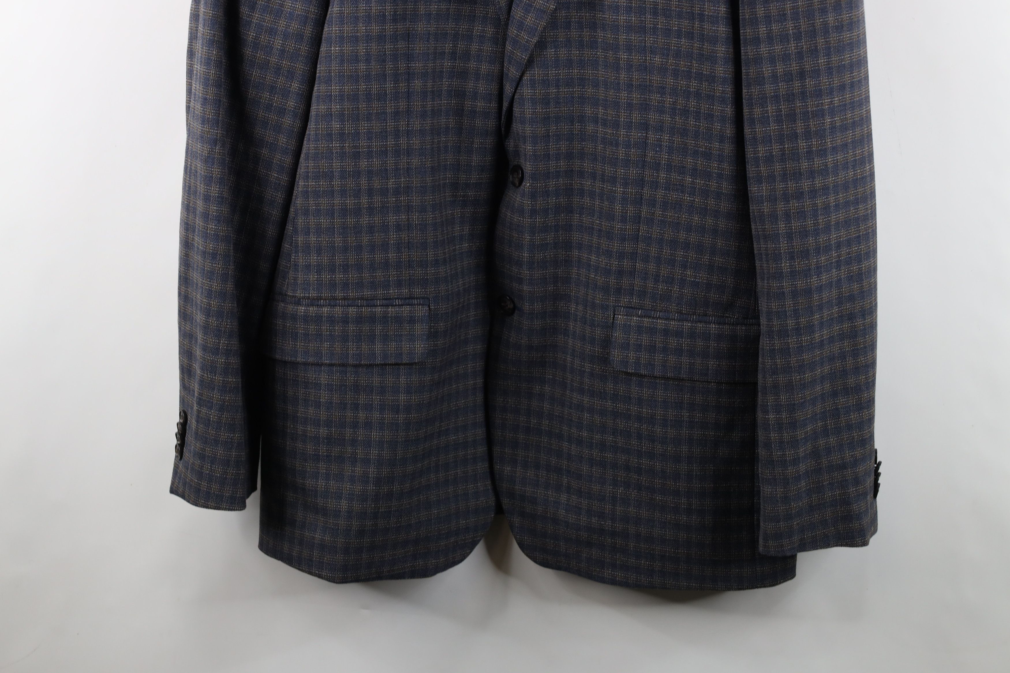 Tommy Hilfiger Tommy Hilfiger 2 Button Suit Coat Blazer Jacket Blue Plaid Size US XXL / EU 58 / 5 - 3 Thumbnail