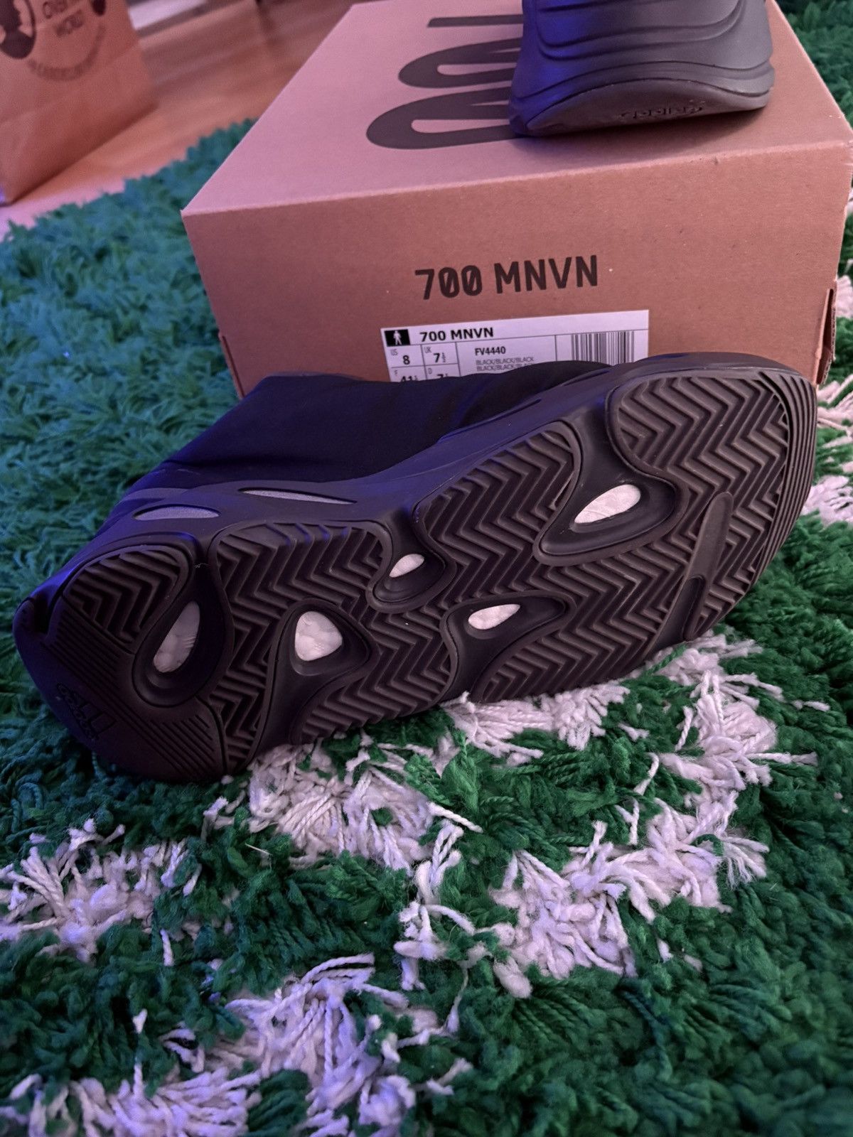 Adidas Yeezy 700 MNVN Black Size US 8 / EU 41 - 5 Thumbnail