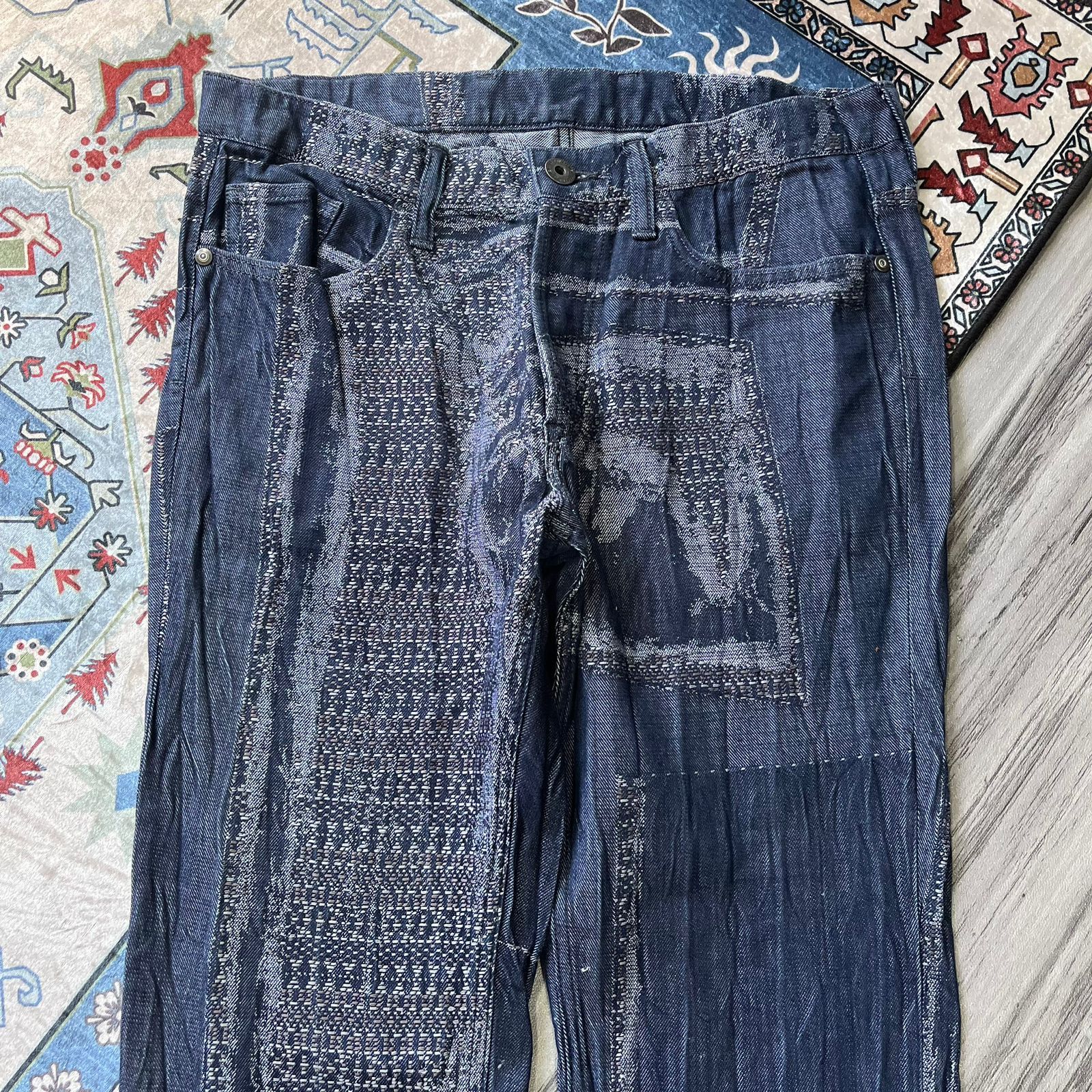 Issey Miyake Issey Miyake Boro Denim Pants Size US 34 / EU 50 - 2 Thumbnail