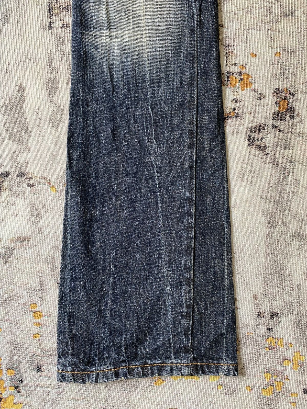 Tornado Mart KUI Claws Mark Honeycomb Distressed Flare Jeans Size US 30 / EU 46 - 5 Thumbnail