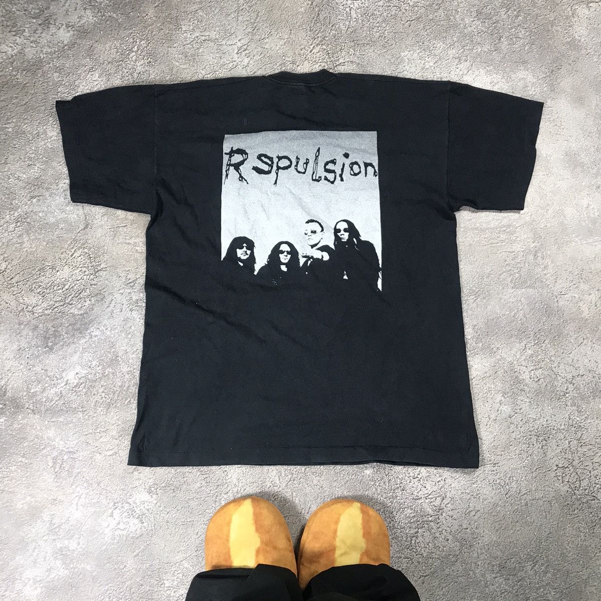 Vintage Vintage 90s Repulsion Graphic Tee Sun Faded Grunge Boxy XL Size US XL / EU 56 / 4 - 4 Thumbnail