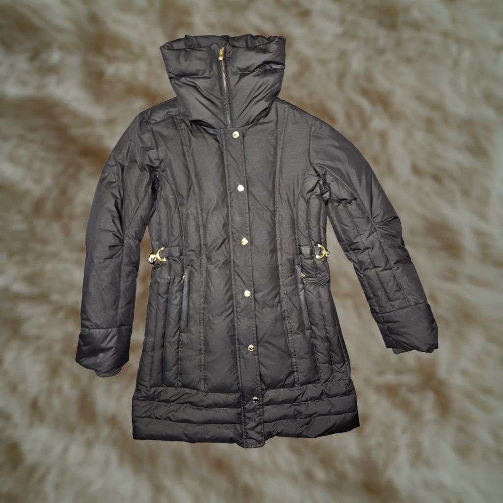 Guess Guess Coat Womens Small Black Down Puffer Gold Hardware Hooded Winter Preppy Urban 90s Mens? Size S / US 4 / IT 40 - 1 Thumbnail