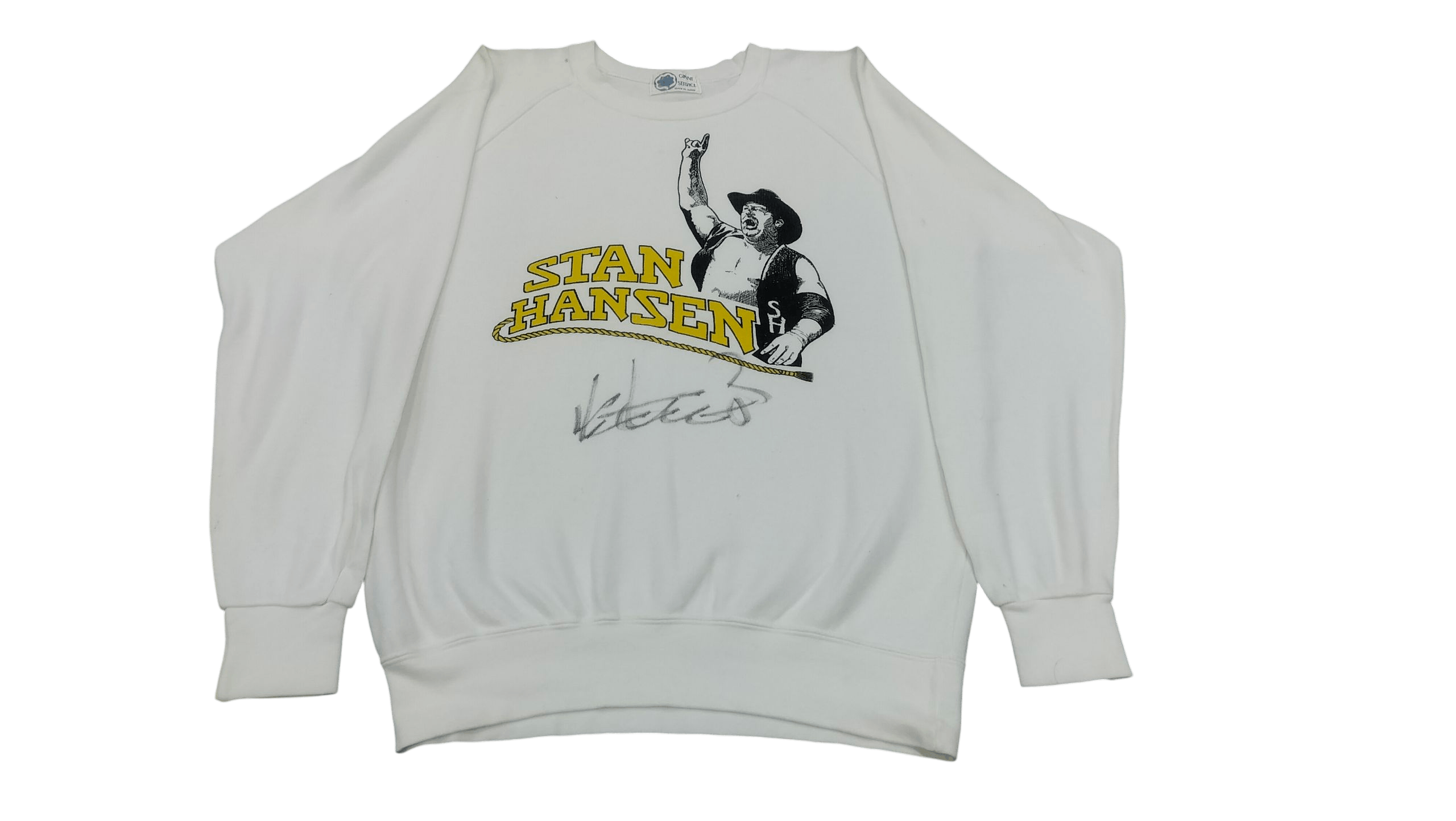 WWF Rare 80s Wwf / NJPW Stan Hansen with signature sweatshirt Size S / US 4 / IT 40 - 1 Thumbnail