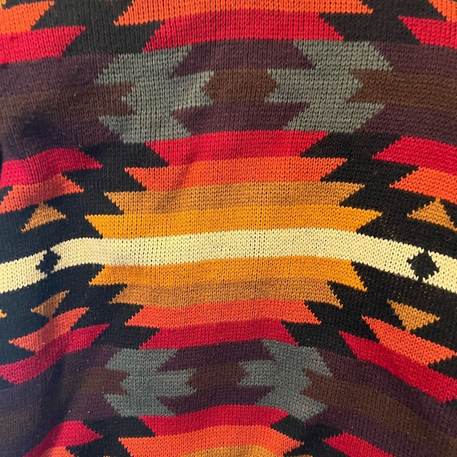 Worthington Worthington Aztec southwestern knit pattern cardigan Jacket Size L / US 10 / IT 46 - 6 Thumbnail