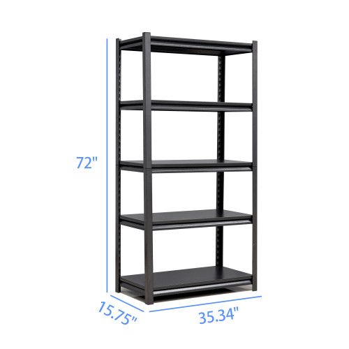 Designer × Homemade 35.4"W x 15.7"D x 72"H Heavy Duty 5-Tier Metal Shelving Unit Size US L / EU 52-54 / 3 - 2 Thumbnail