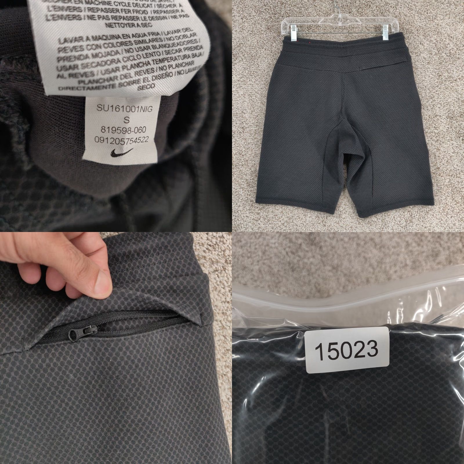 Nike Nike Tech Fleece Shorts Men Small Black Athletic Drawstring Pockets Classic Logo Sports Activewear 90s? Size US 29 - 9 Thumbnail