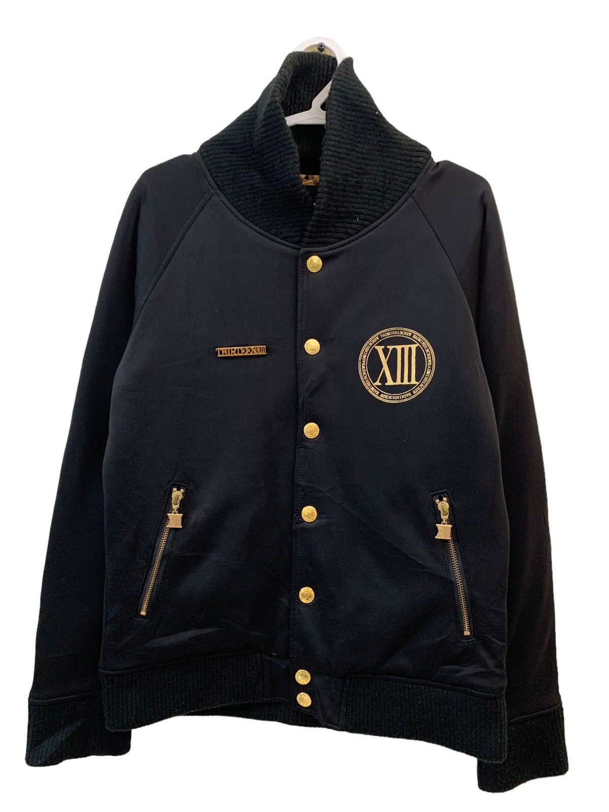 image of Thirteen50 Thirteen Japan Embroidery Spellout Jacket in Black, Men's (Size Small)