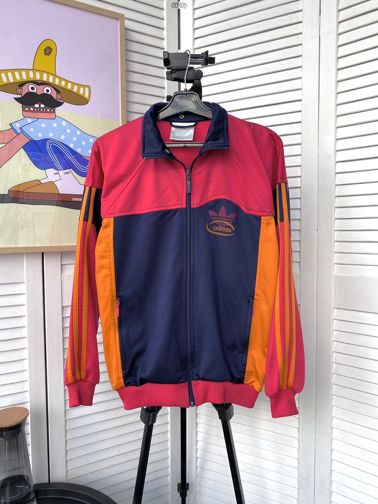 Vintage Adidas Track Firebird Retro Jacket 90s Red
