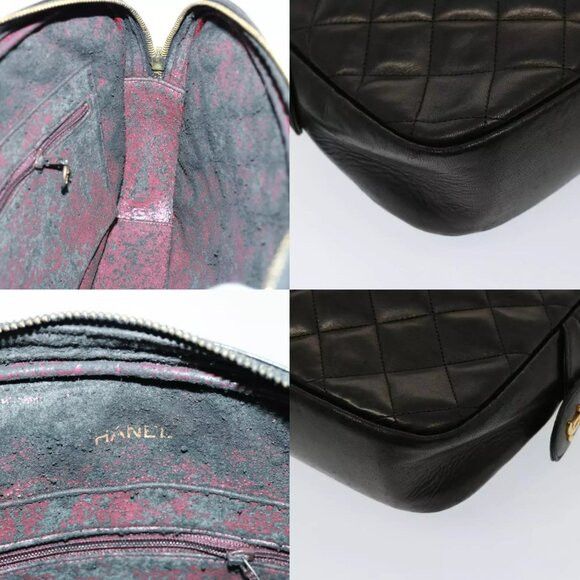 Chanel CHANEL Matelasse Chain Shoulder Bag Lamb Skin Black Size ONE SIZE - 4 Thumbnail