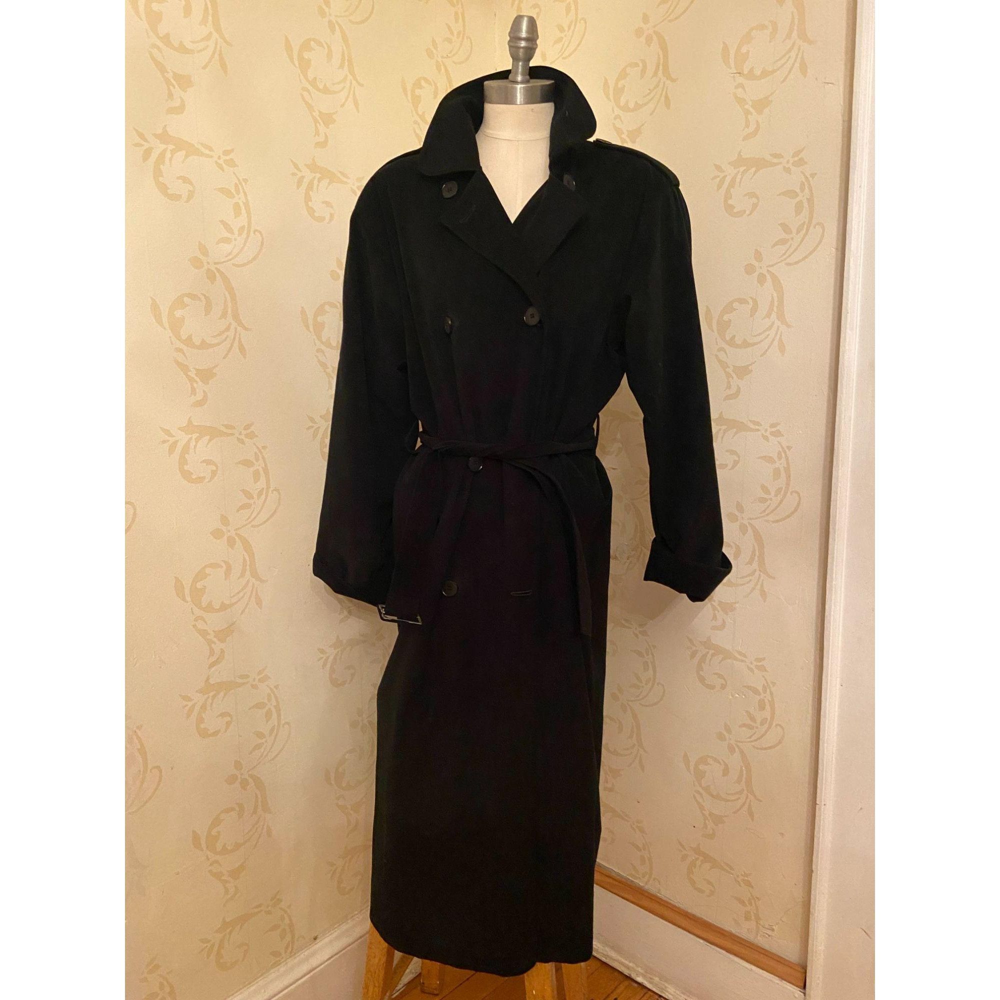 image of Stanley Sherman Ultrasuede Long Black Jacket Ladies 8, Women's (Size Medium)