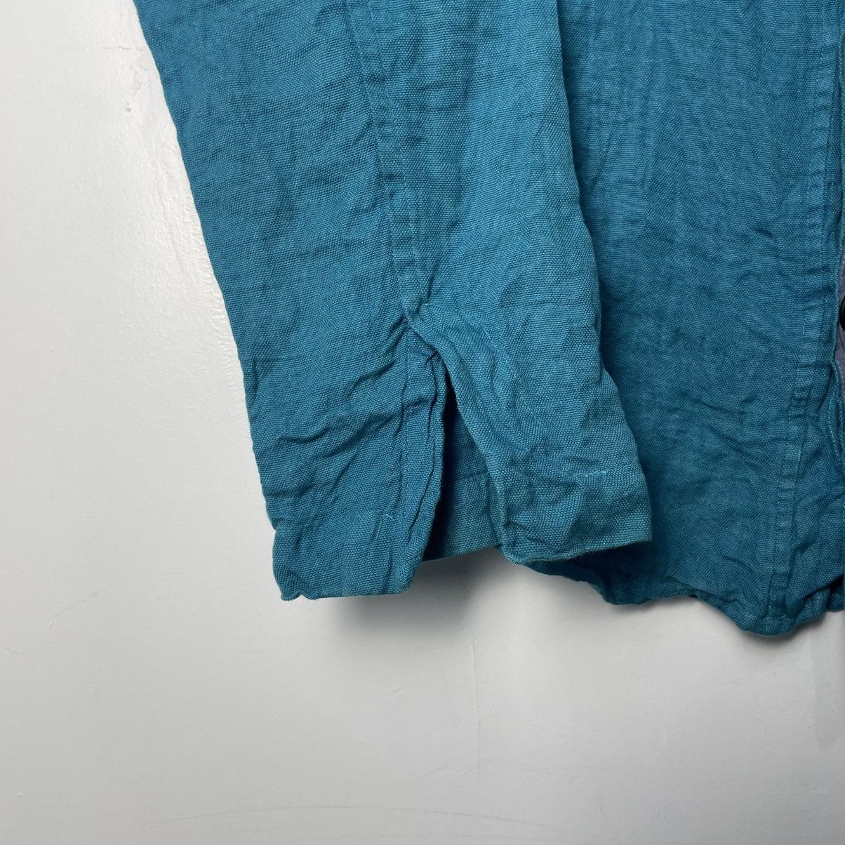 Christophe Lemaire Vintage Lemaire Teal Linen Shirt Size US M / EU 48-50 / 2 - 5 Thumbnail