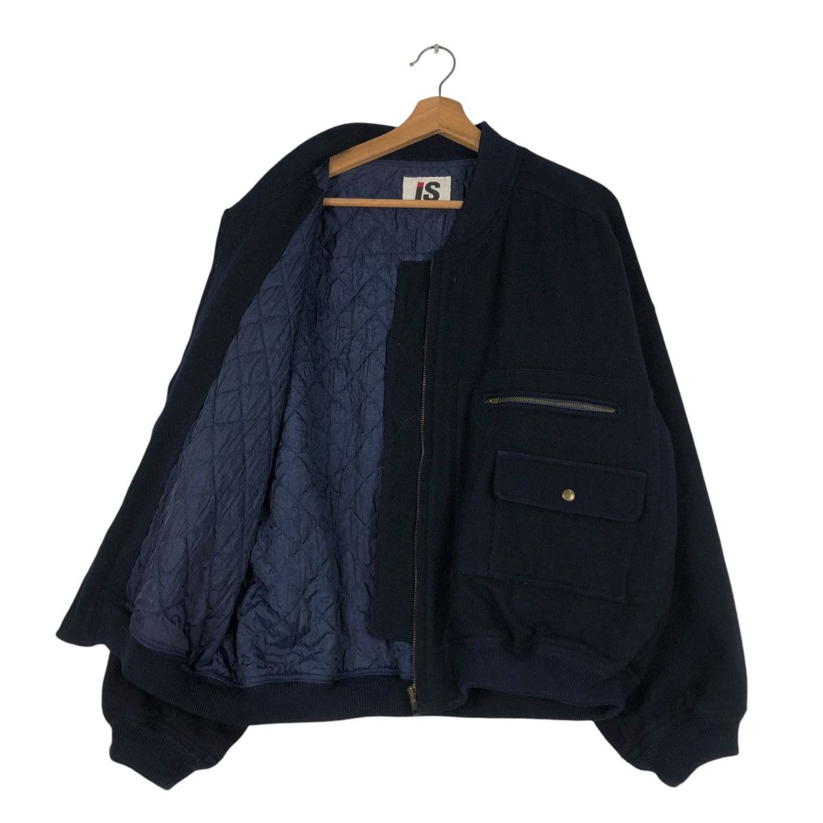 Issey Miyake 🔥VINTAGE ISSEY MIYAKE I.S. CARE LABELS WOOL BOMBER JACKET Size US L / EU 52-54 / 3 - 13 Thumbnail