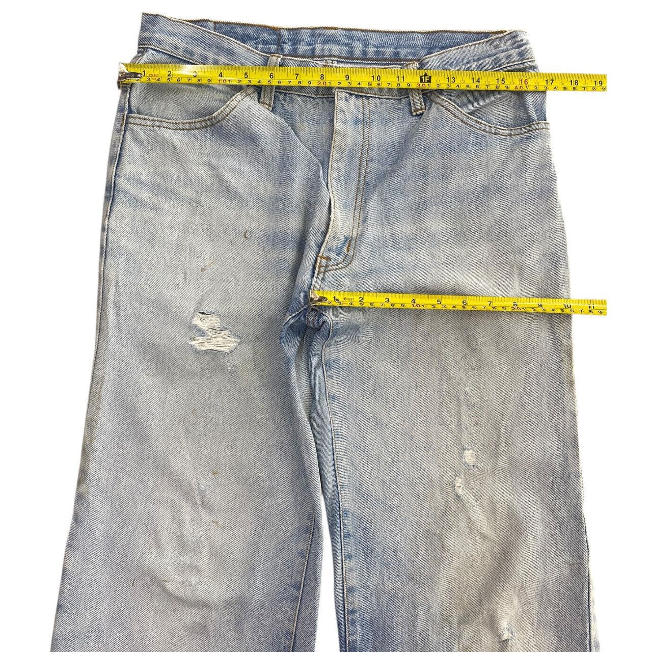 Japanese Brand Japanese Brand Acid Blue Wash Style Loose Jeans Size US 33 - 5 Thumbnail