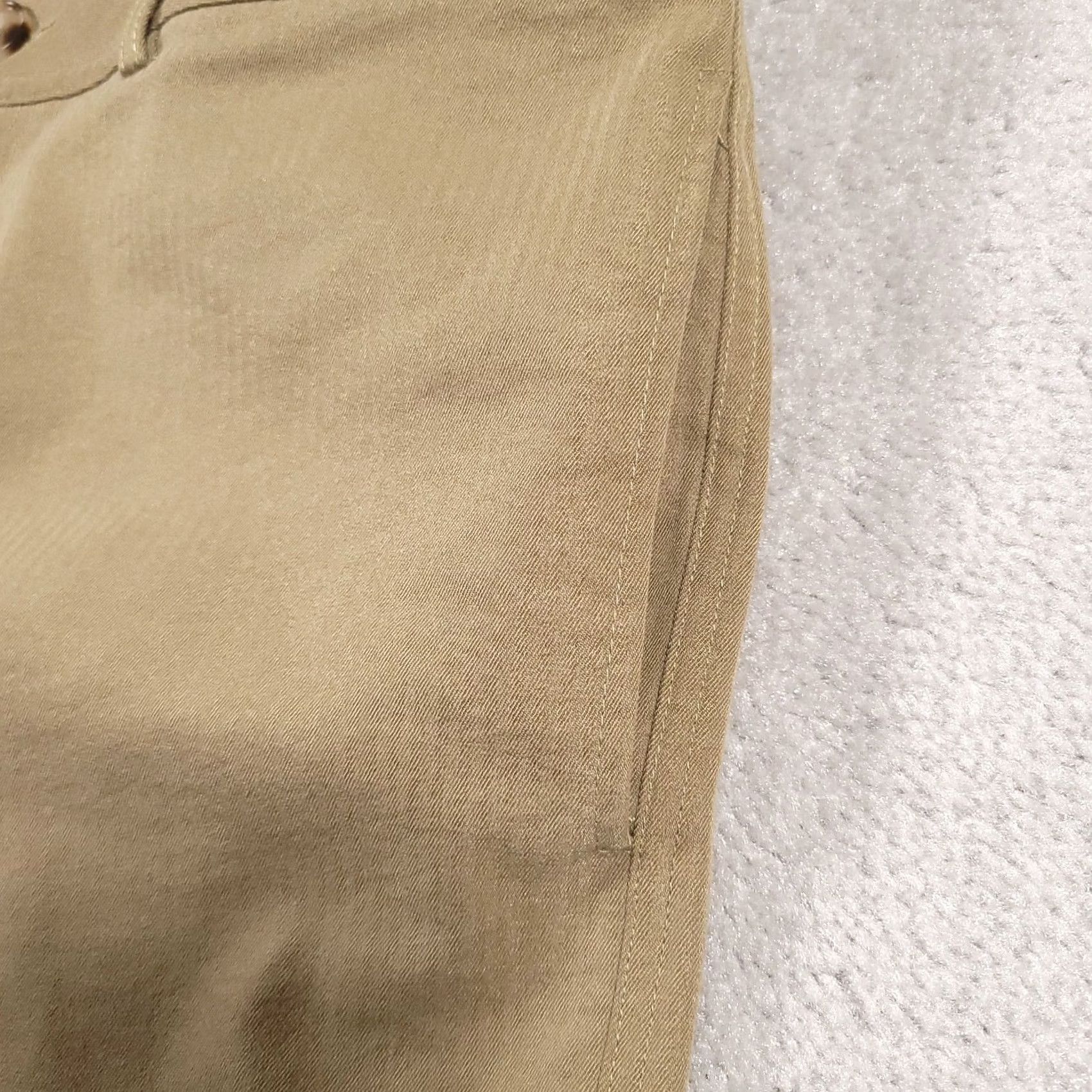Express VINTAGE Express X Rachel Zoe Pants Women's 32X30 33X28.5Tan Editor High Rise Twill Dress Pants (Regular) Womens Size 24" / US 00 / IT 34 - 5 Thumbnail