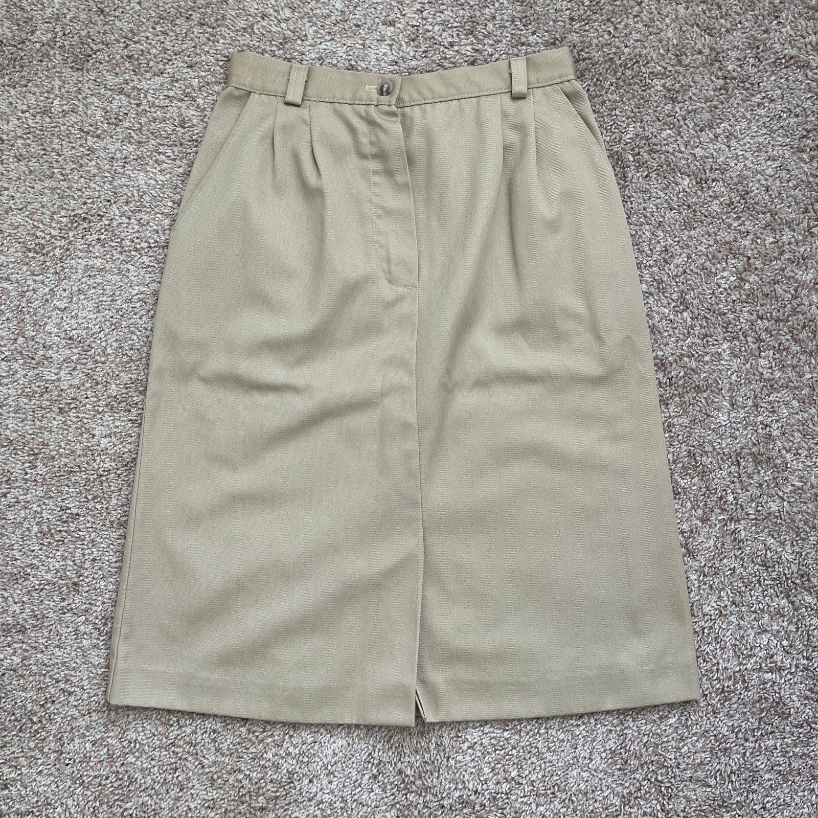 Vintage VTG 70’s Russ Petites Khaki Jacket Knee Length Skirt Set 4 Size S / US 4 / IT 40 - 15 Thumbnail