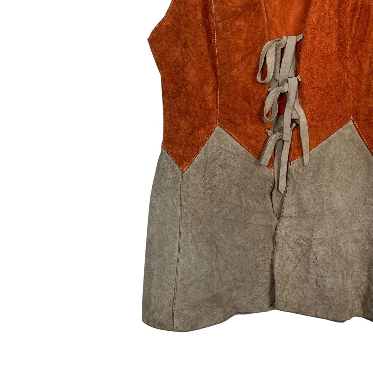 Vintage 60-70’s DAVID CONRAD Two-Tone Suede Leather Vest #2764-C125 Size US S / EU 44-46 / 1 - 5 Thumbnail