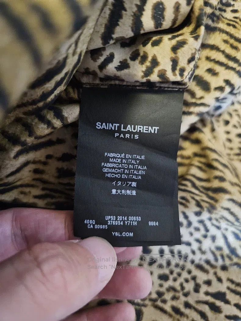 Saint Laurent Paris Saint Laurent Men's Leopard Print Shirt. Size US M / EU 48-50 / 2 - 6 Thumbnail
