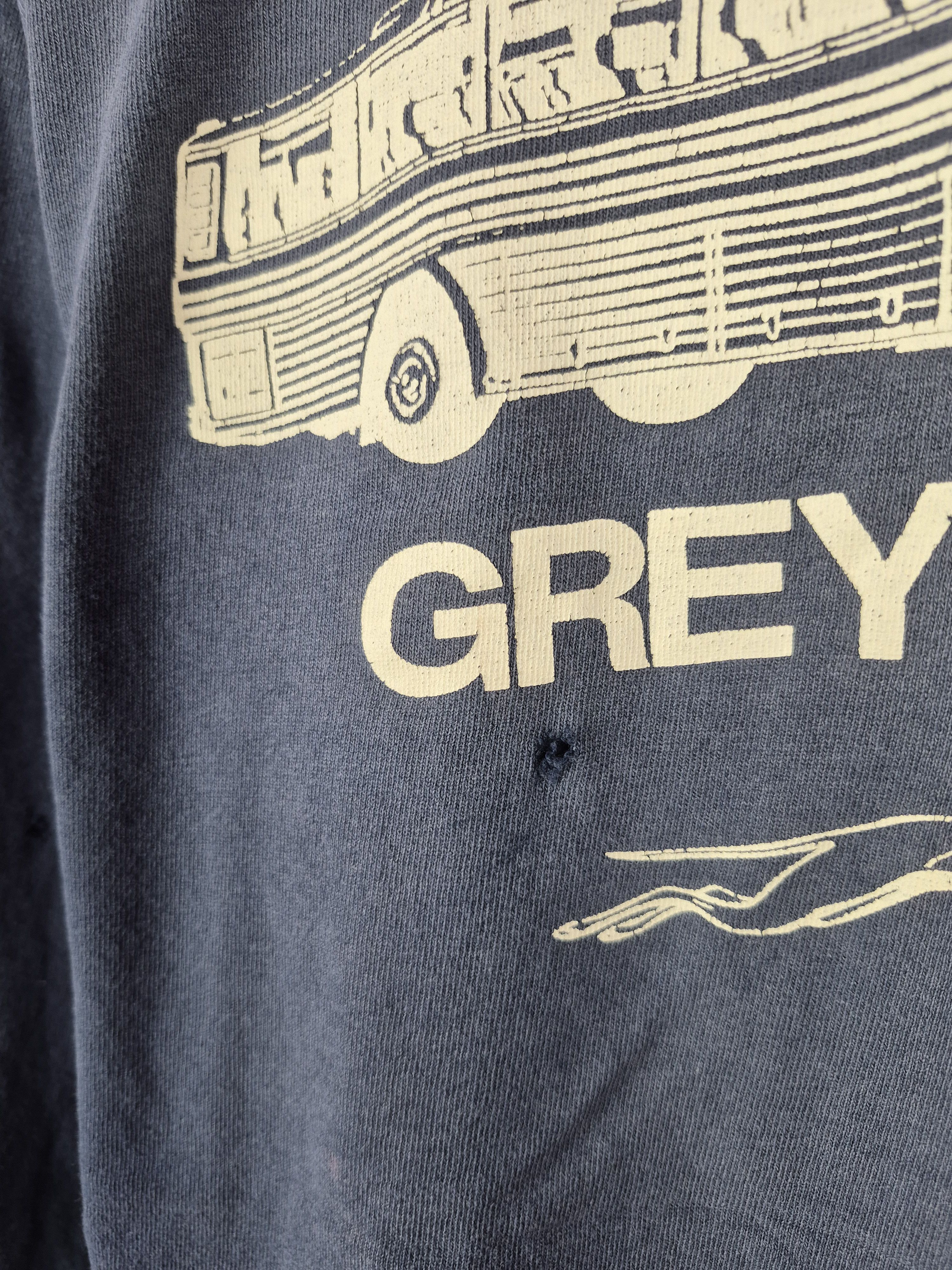 Vintage 🔥 Vintage Greyhound Longsleeves Distressed Tee Size US M / EU 48-50 / 2 - 8 Thumbnail