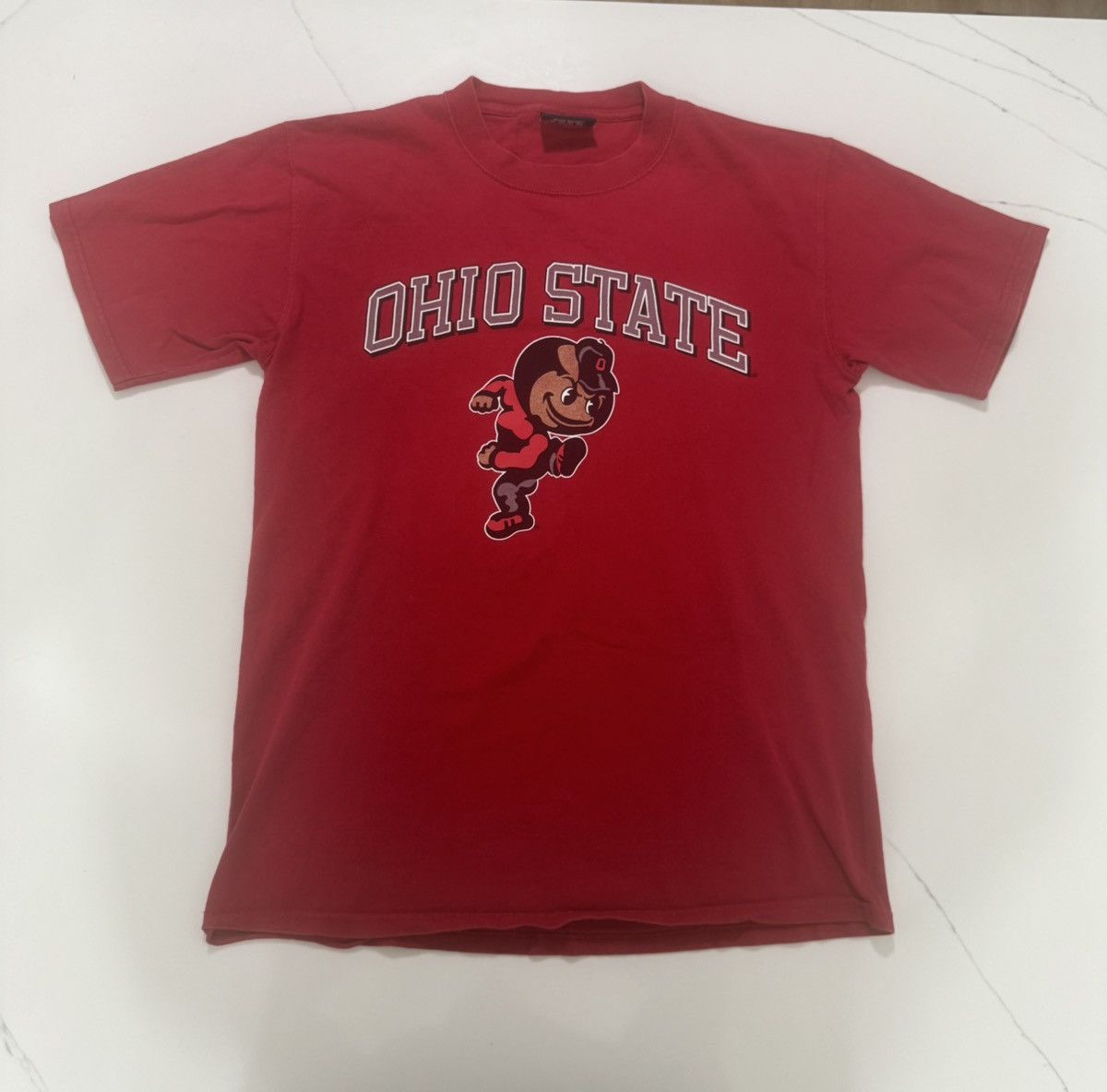 Jansport 🌰 Vintage Ohio State Buckeyes Brutus Tee (Double-Sided) 🏈 Size US M / EU 48-50 / 2 - 1 Thumbnail