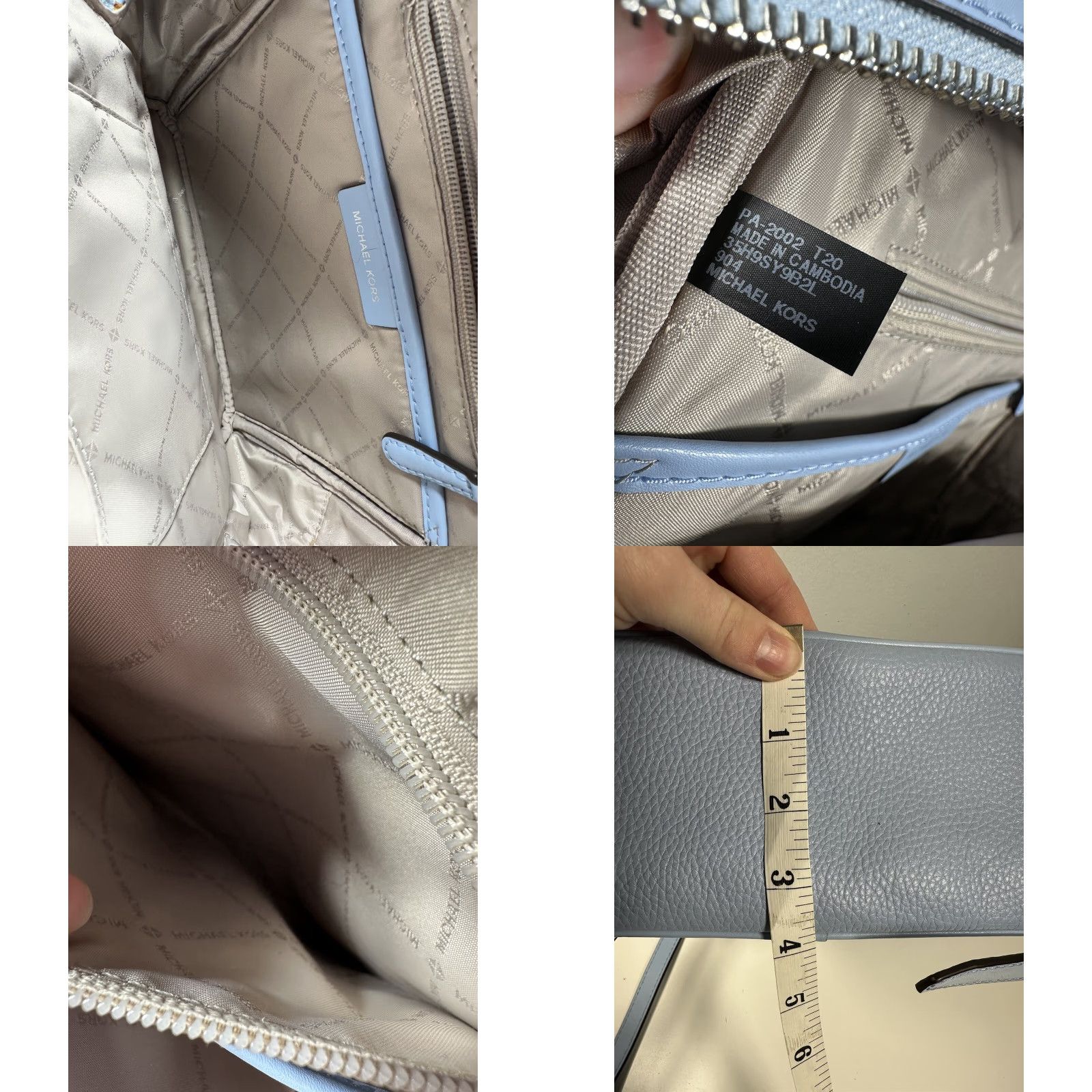 Michael Kors **Michael Kors Kenly Medium Blue Pebbled Leather Women's Backpack** User: Michael Kors Kenly Medium Blue Pebbled Leather Women's Backpack Size ONE SIZE - 9 Thumbnail