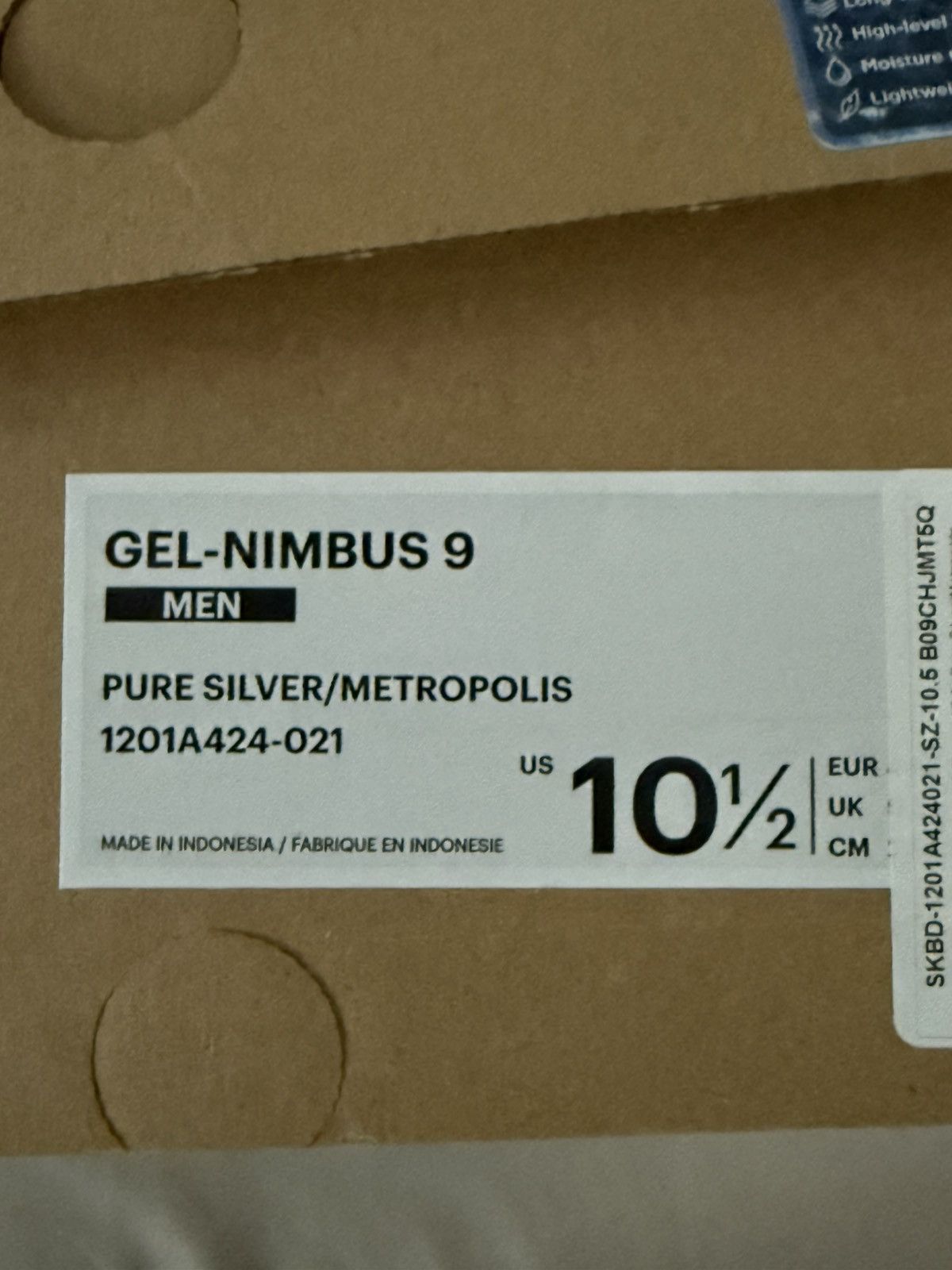 Asics Asics Gel-Nimbus 9 Pure Silver Metropolis Size US 10.5 / EU 43-44 - 8 Thumbnail