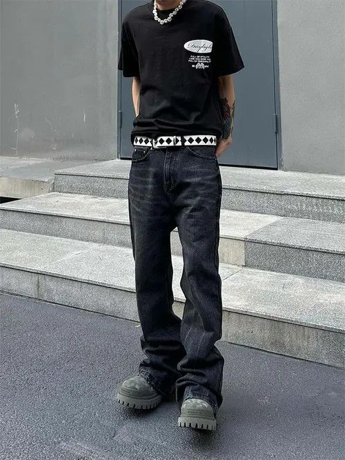 VIBE punk grunge fade skate flared jeans Size US 32 / EU 48 - 8 Thumbnail