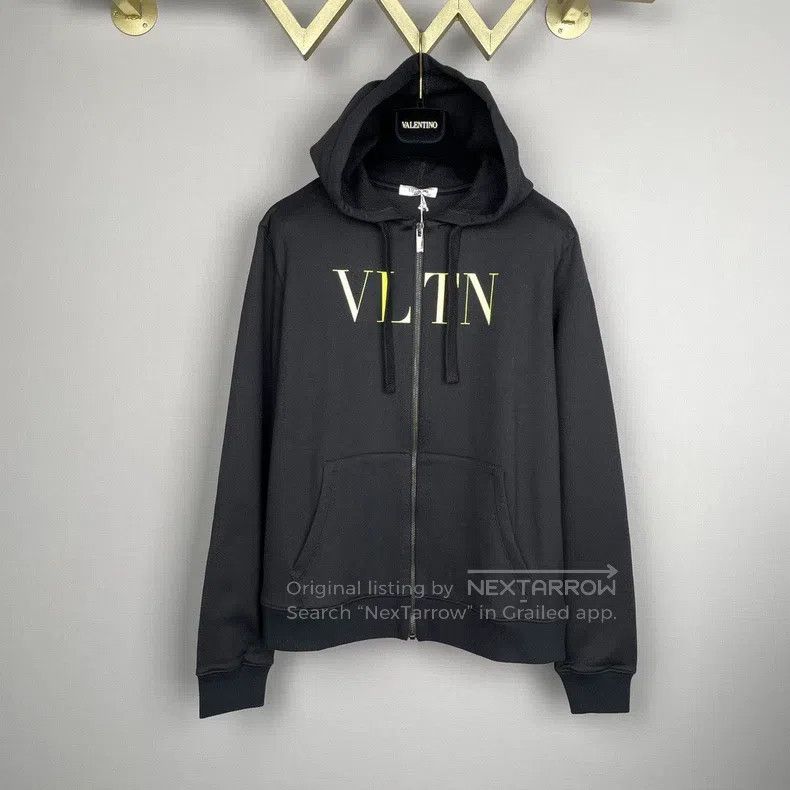 Valentino Valentino Hooded zippered sweatshirt monogram print jacket Size US S / EU 44-46 / 1 - 1 Thumbnail