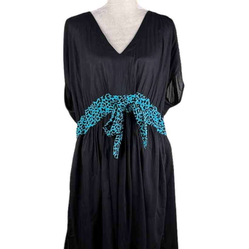 Other Swimsuits For All Coverup Dress 14/16 Black Belt New Size XL / US 12-14 / IT 48-50 - 5 Thumbnail