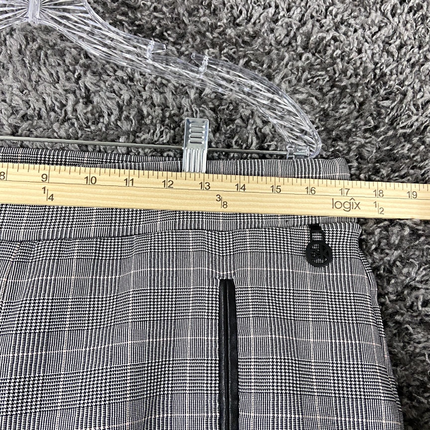 Calvin Klein Calvin Klein Pants Women Gray Plaid Skinny Dress Pants 16 Size 38" / US 16 / IT 52 - 6 Thumbnail