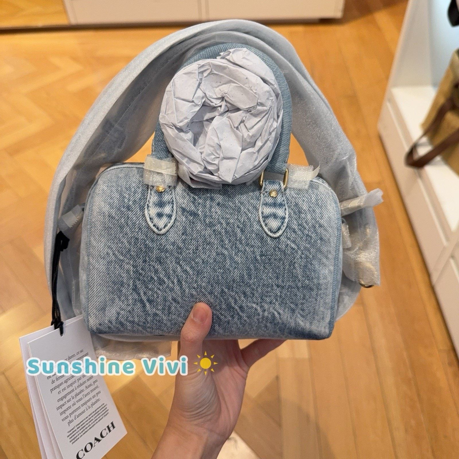 Coach NWT Coach CDY30 Mini Rowan Crossbody Bag Loved Denim Charms Size ONE SIZE - 5 Thumbnail