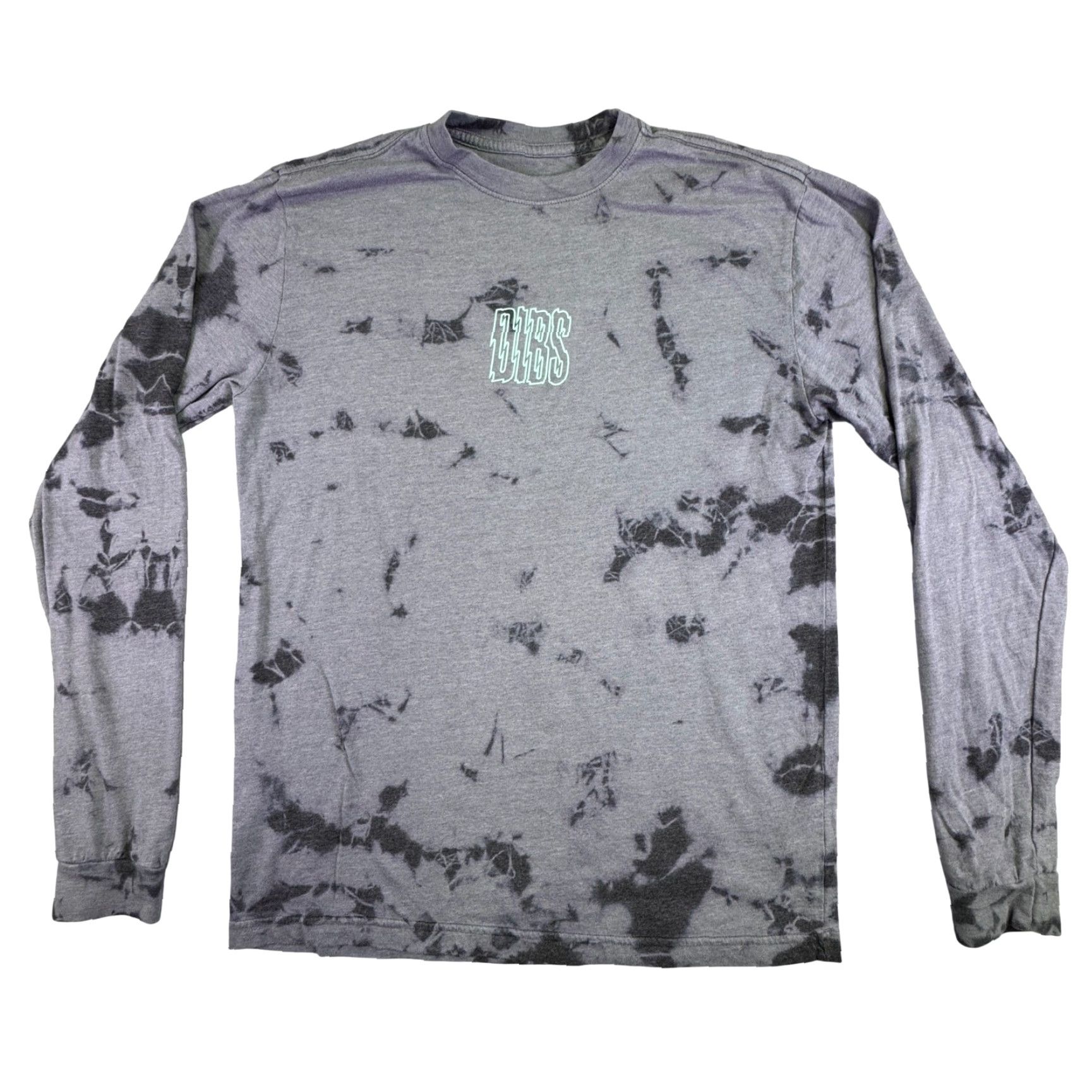 Vintage Dibs Shirt Men's M Long Sleeve Tie Dye T-Shirt Grey Black Made in USA Size US M / EU 48-50 / 2 - 3 Thumbnail