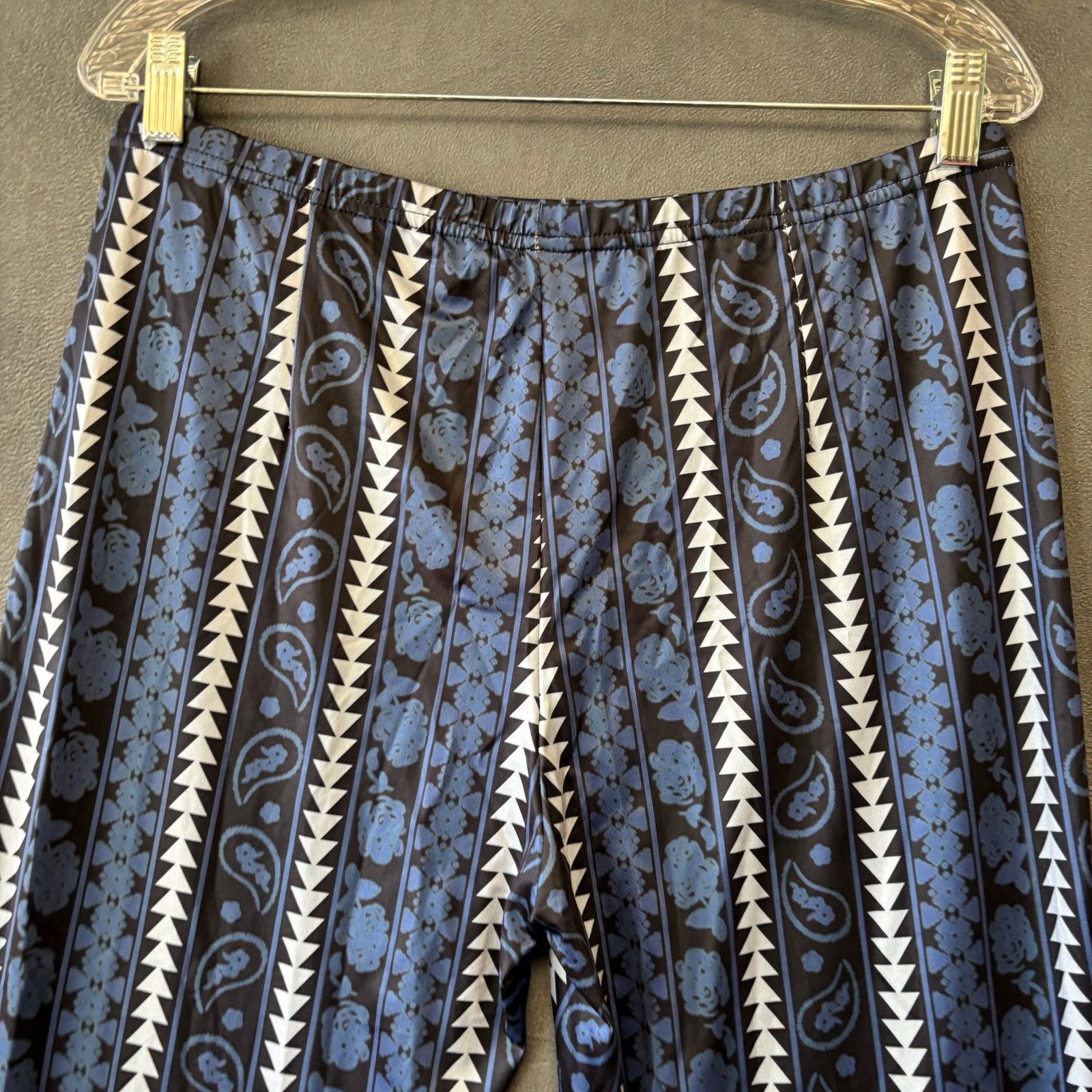 Other Cultural Print Bell Bottom Yoga Pants Workout Exercise Size 32" / US 10 / IT 46 - 6 Thumbnail
