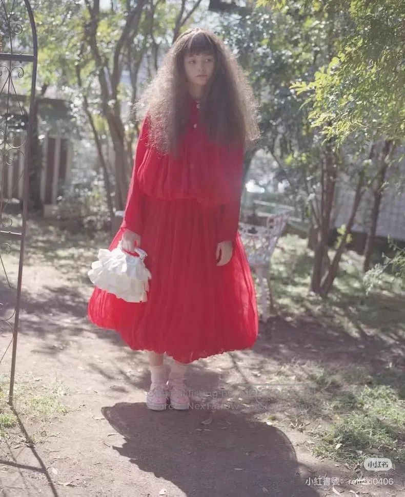 Comme des Garcons Comme Des Garcons size S Balloon skirt poufy skirt red hal Size 23" - 5 Thumbnail