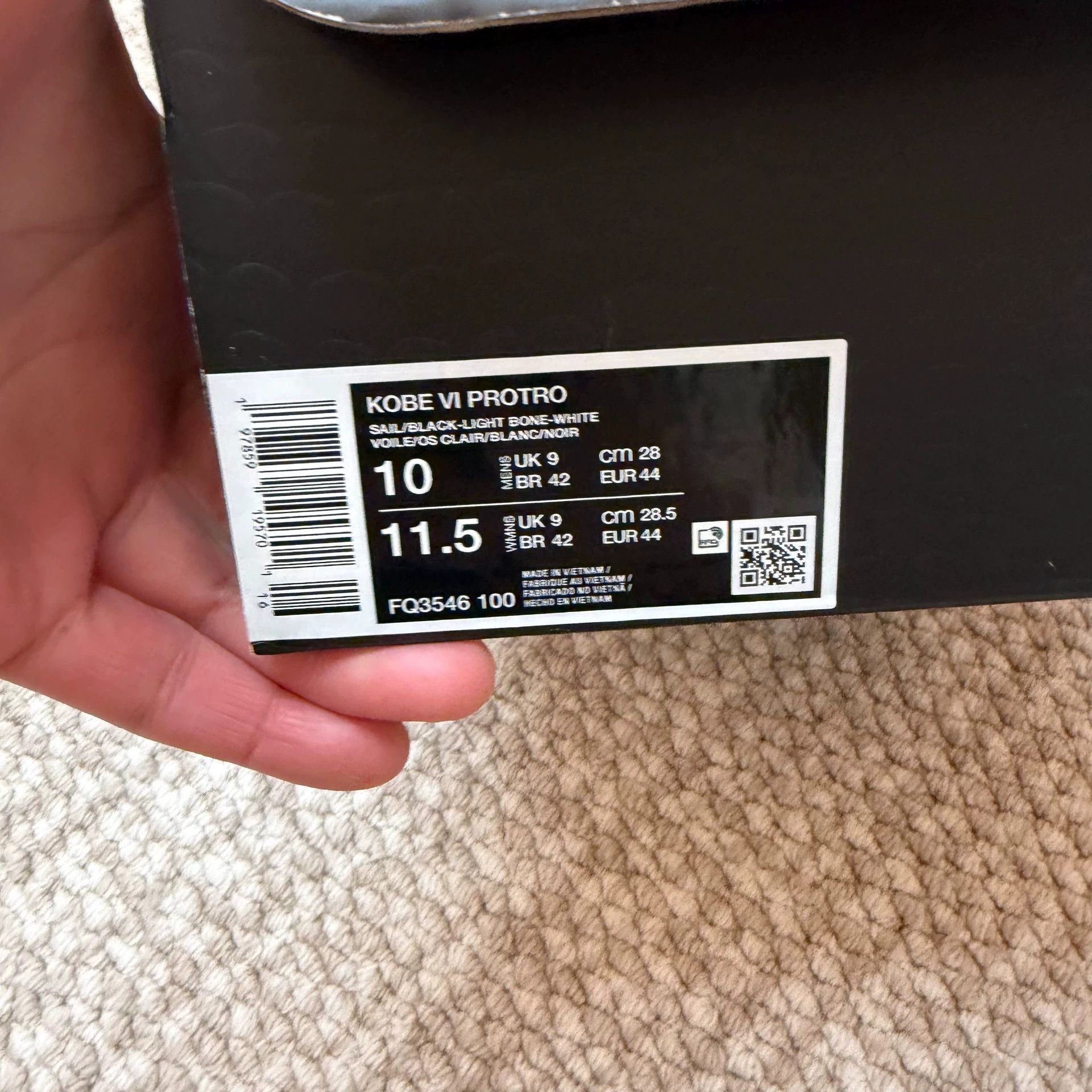 Nike Nike Zoom Kobe 6 Protro Sail Low-top Basketball Shoes Unisex Size US 11 / EU 44 - 9 Thumbnail