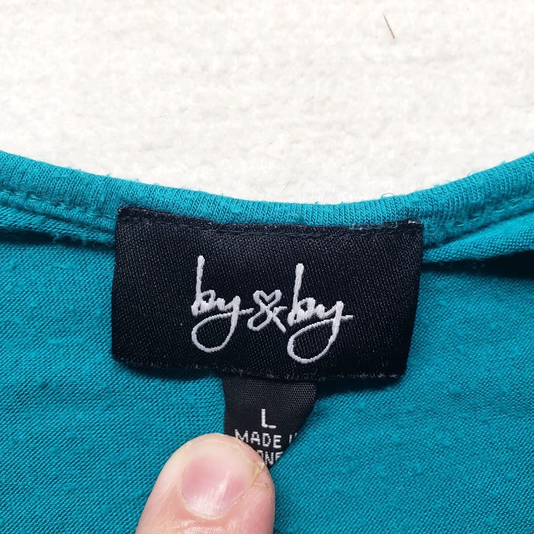 Vintage By Design Shirt Adult Womens L Blue Long Sleeve T-Shirt Tee Casual Basic Knit Cotton Polyester Logo Size L / US 10 / IT 46 - 2 Thumbnail