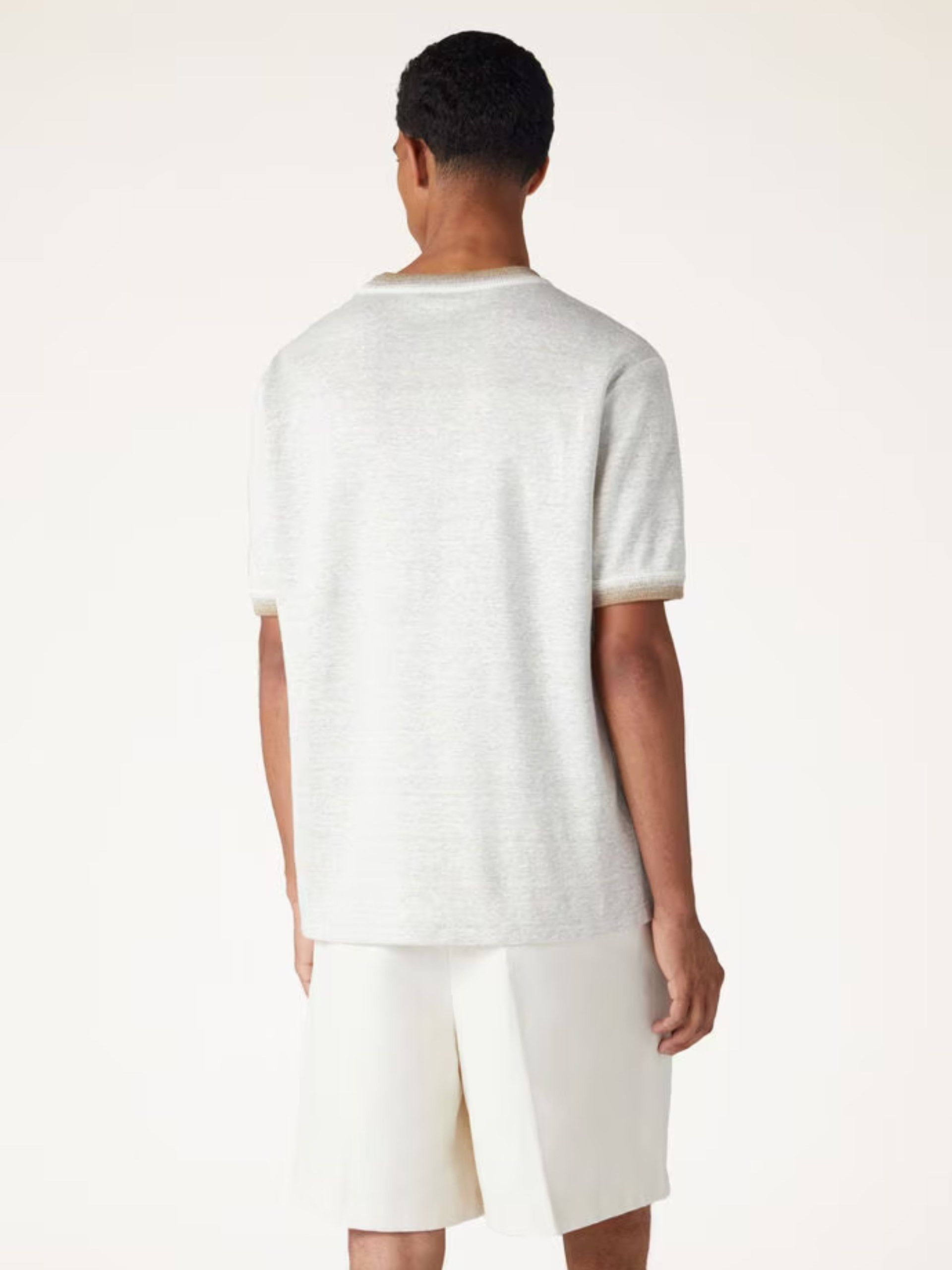 Loro Piana o1w1db10125 FAN8927 Siwo T-Shirt in Beige Size US XL / EU 56 / 4 - 4 Thumbnail
