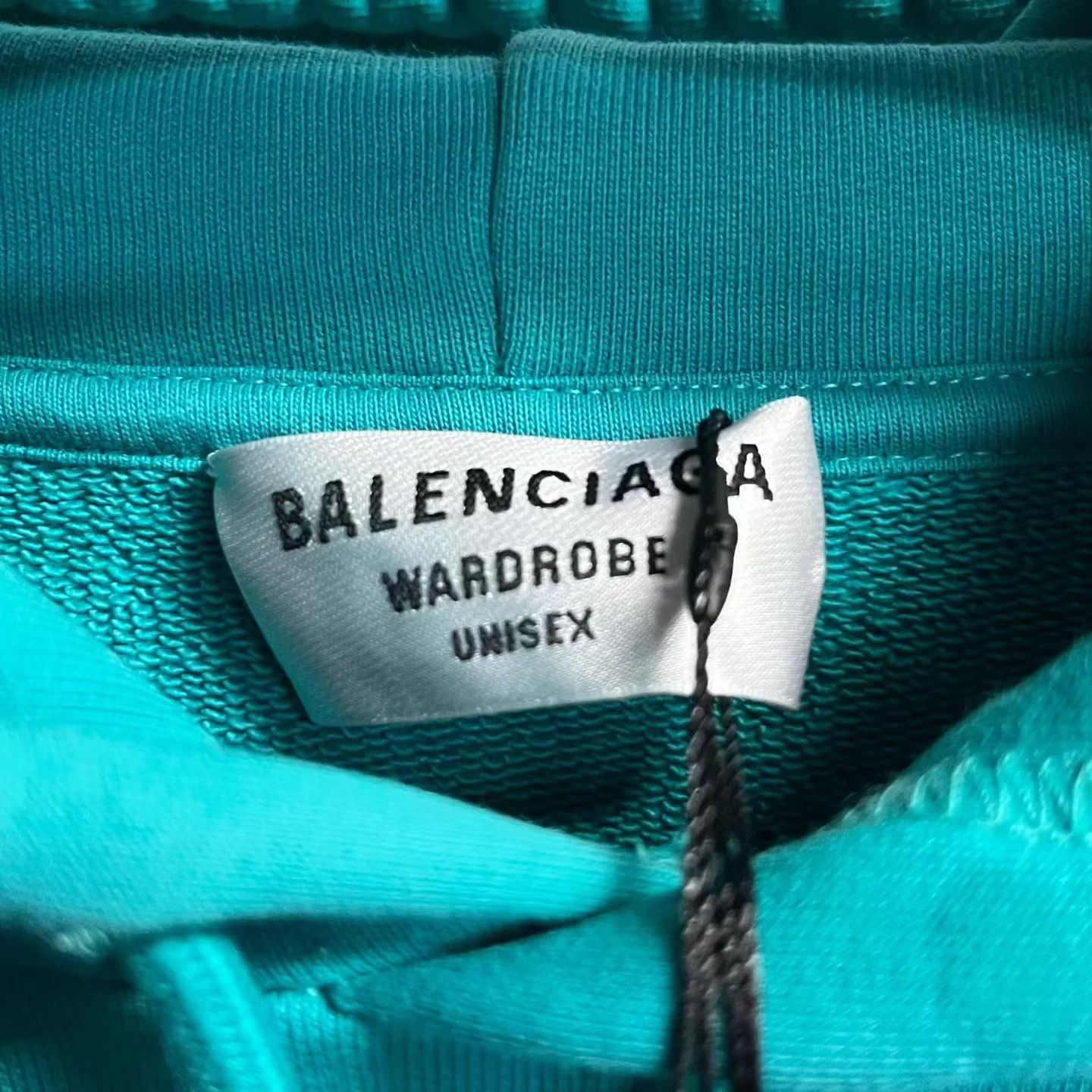 Balenciaga Balenciaga Peacock Blue Logo Embroidered Hoodie XS Size US XS / EU 42 / 0 - 5 Thumbnail