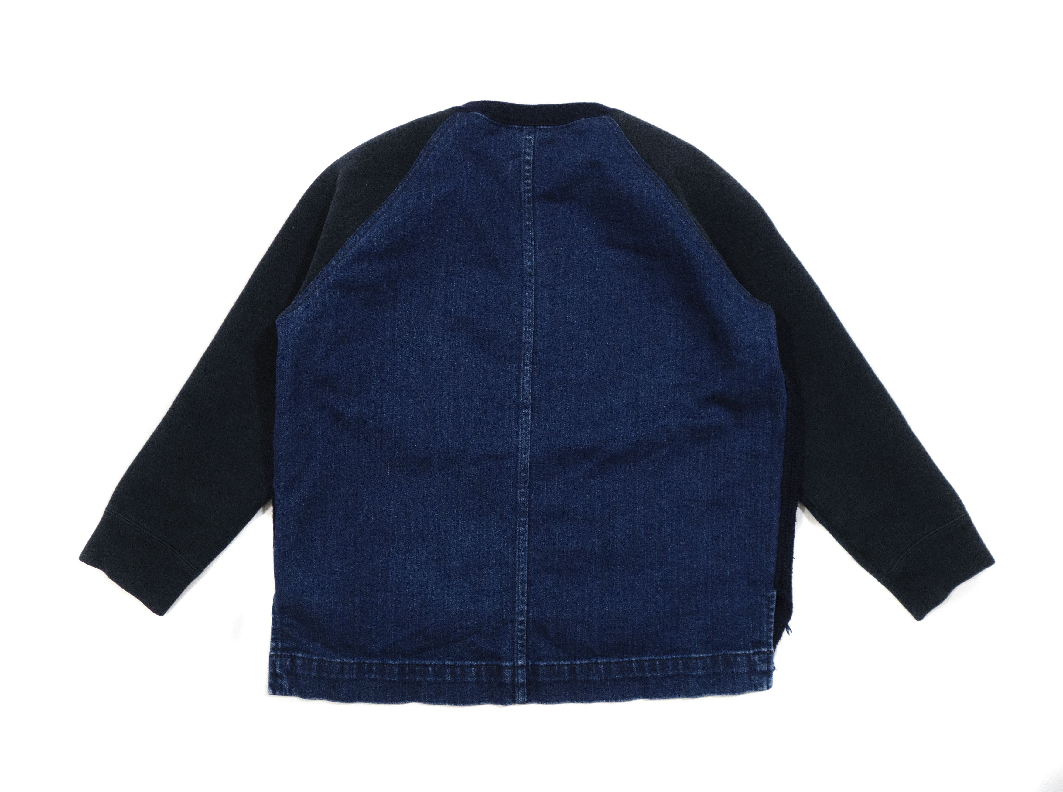 Louis Vuitton Block Knit Front Denim Asymmetric Shoulder Zip Sweatshirt Size M / US 6-8 / IT 42-44 - 2 Thumbnail