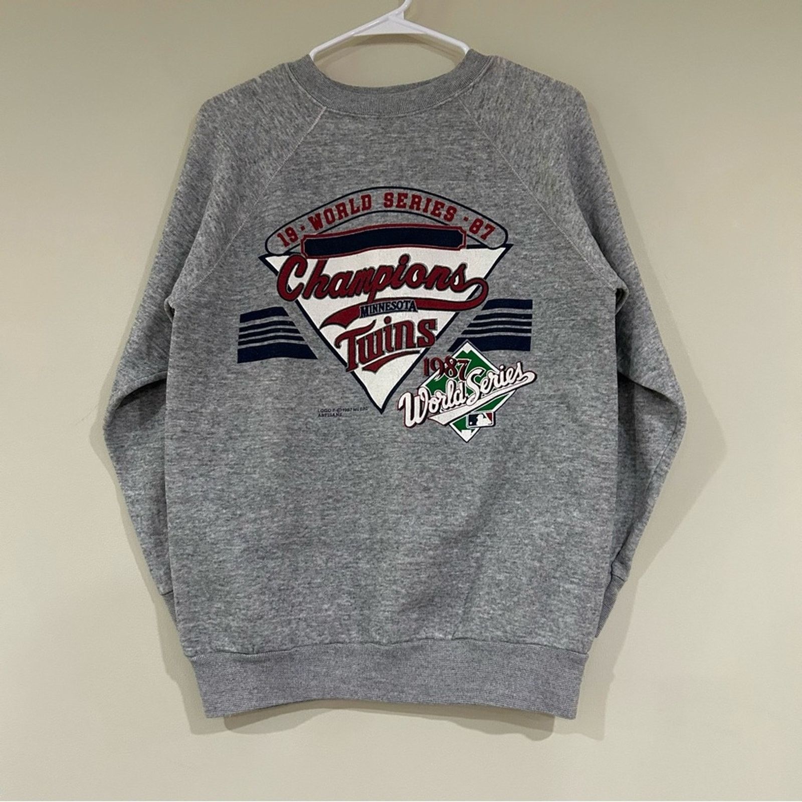 Logo 7 1987 Minnesota Twins World Series Champions Sweater Size US S / EU 44-46 / 1 - 1 Thumbnail