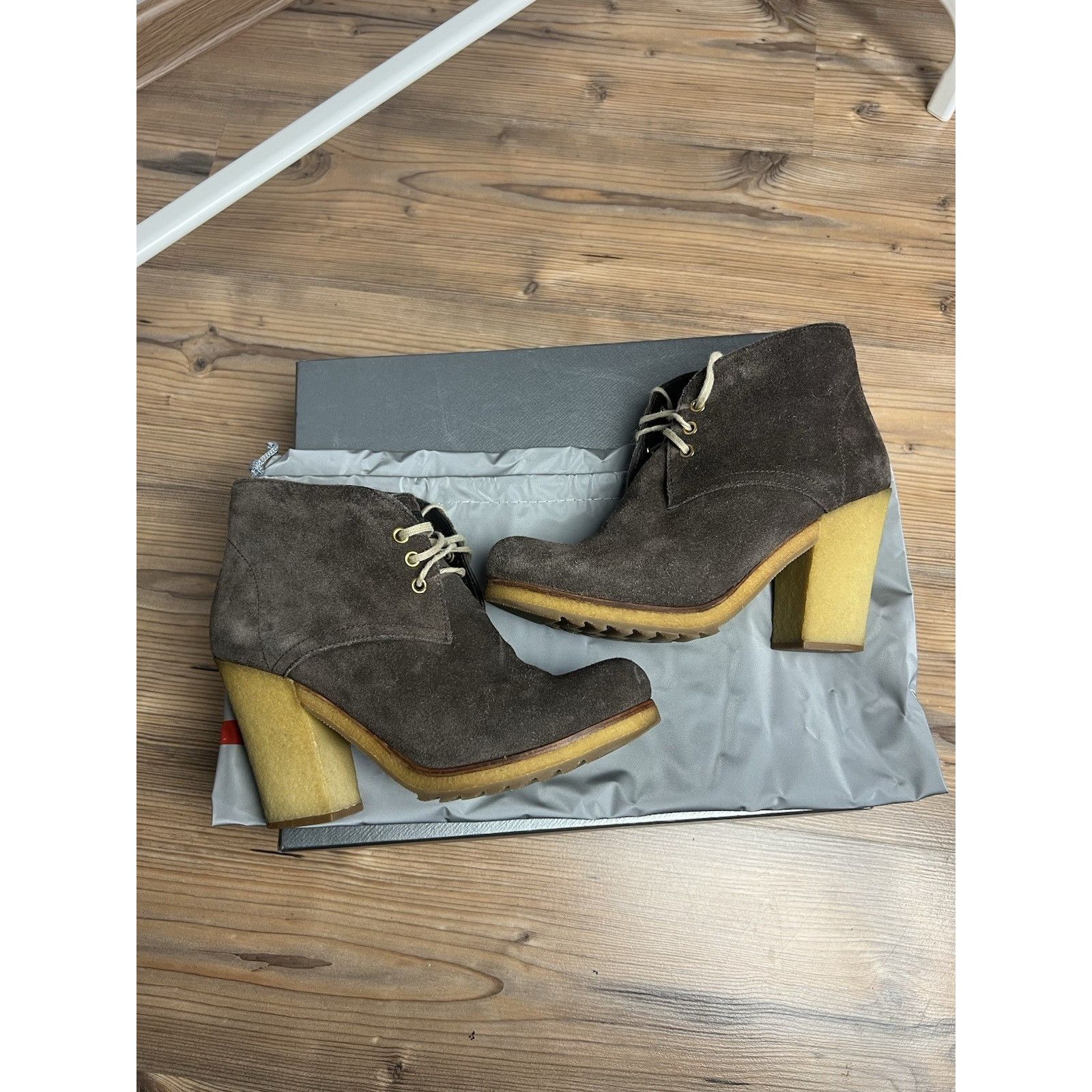 Prada Prada Logo Ankle Boots Booties Shoes Womens Size 38 EU 7.5 U Size US 7.5 / IT 37.5 - 5 Thumbnail