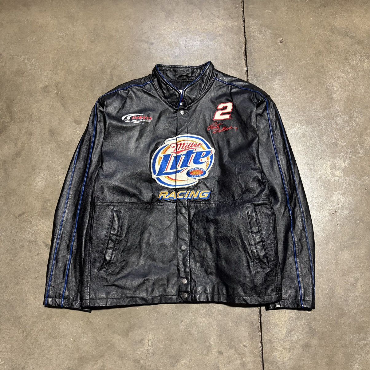Chase Authentics Vintage Chase Authentic Leather NASCAR Jacket Rusty Wallace Size US XL / EU 56 / 4 - 4 Thumbnail