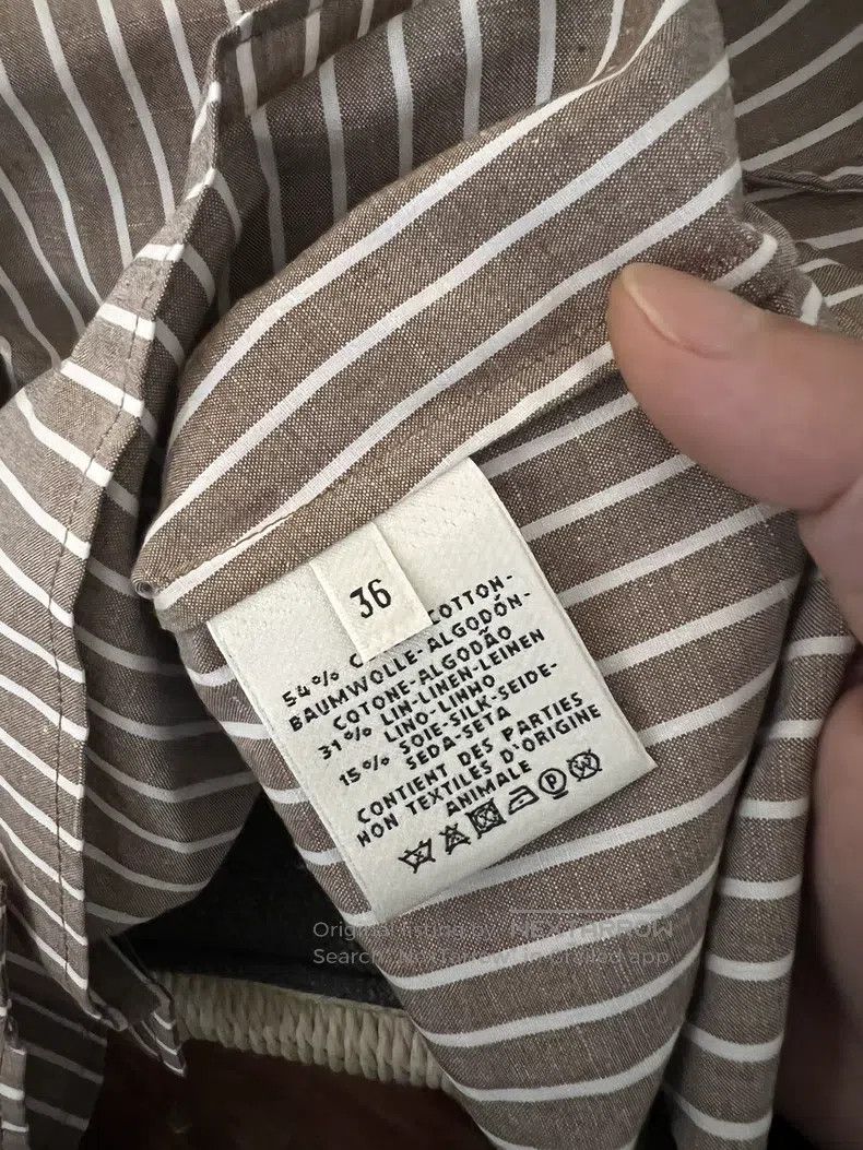 Hermes Hermes Striped Collar Button Long Sleeve Shirt Size XS / US 0-2 / IT 36-38 - 4 Thumbnail