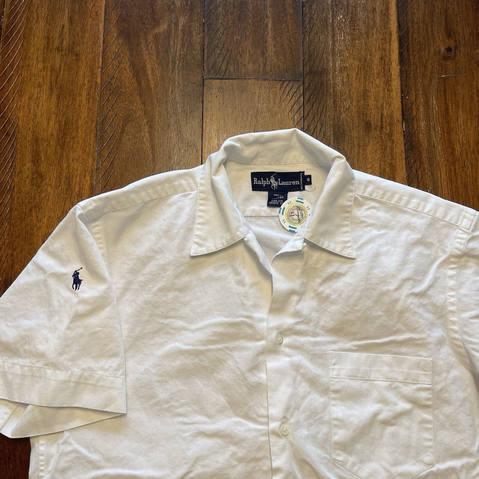 Polo Ralph Lauren VTG Polo Ralph Lauren Shirt Unisex 6 Loop Collar Short Slve Size US M / EU 48-50 / 2 - 2 Thumbnail