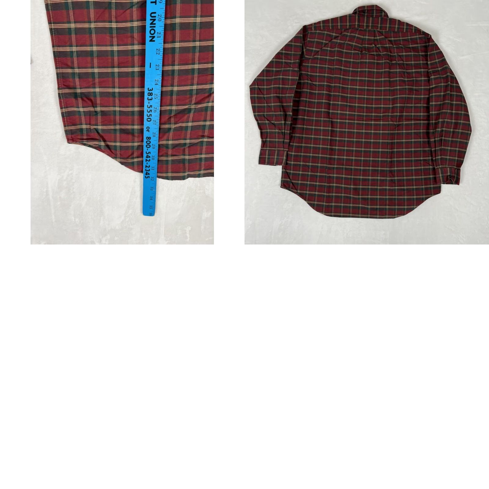 Polo Ralph Lauren VINTAGE Ralph Lauren Button-Up Plaid Long Sleeve Shirt Red Green Tan 2XL Men Size US XXL / EU 58 / 5 - 8 Thumbnail