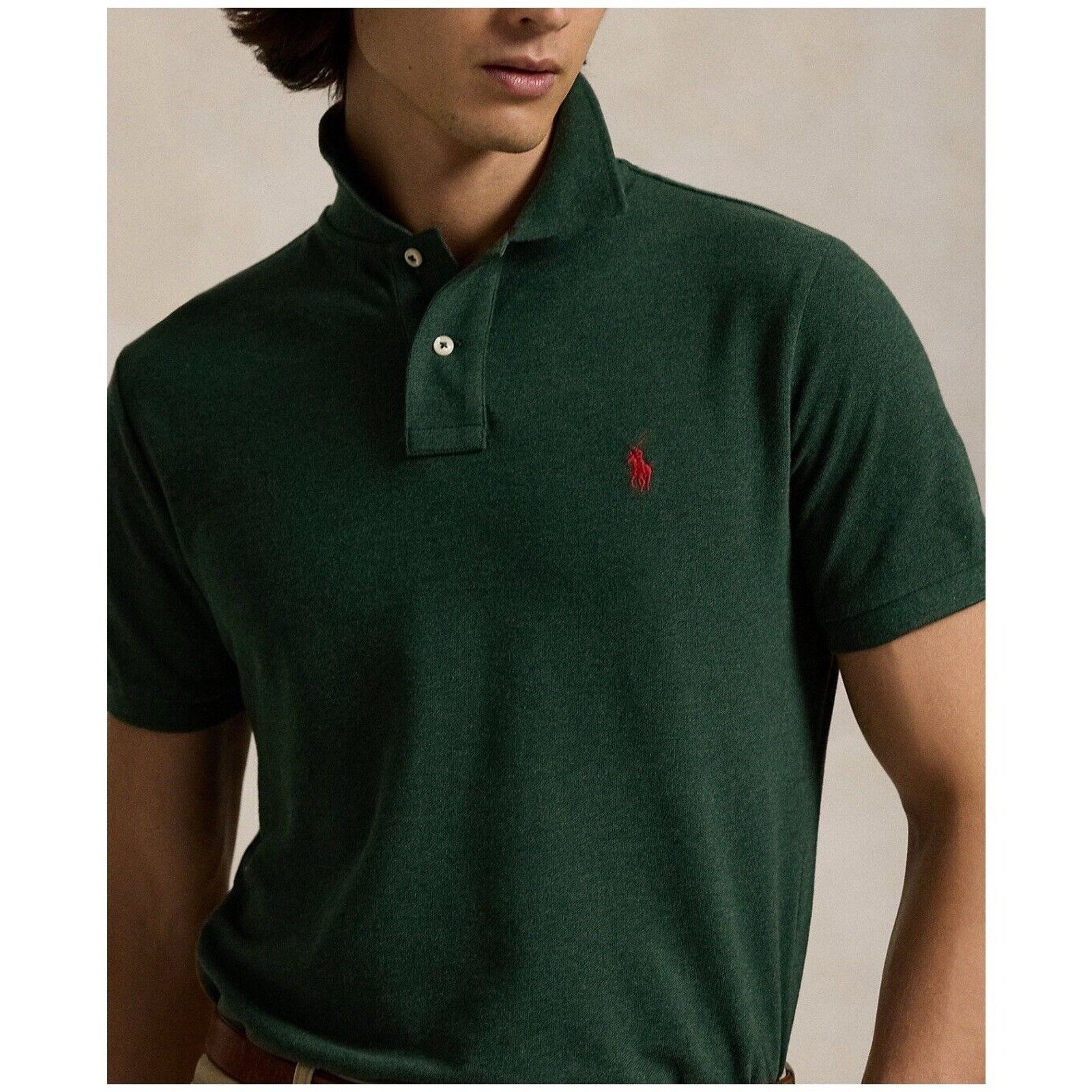 Polo Ralph Lauren NWT Polo Ralph Lauren Mesh Polo Custom Slim Fit Green Small Size US S / EU 44-46 / 1 - 5 Thumbnail