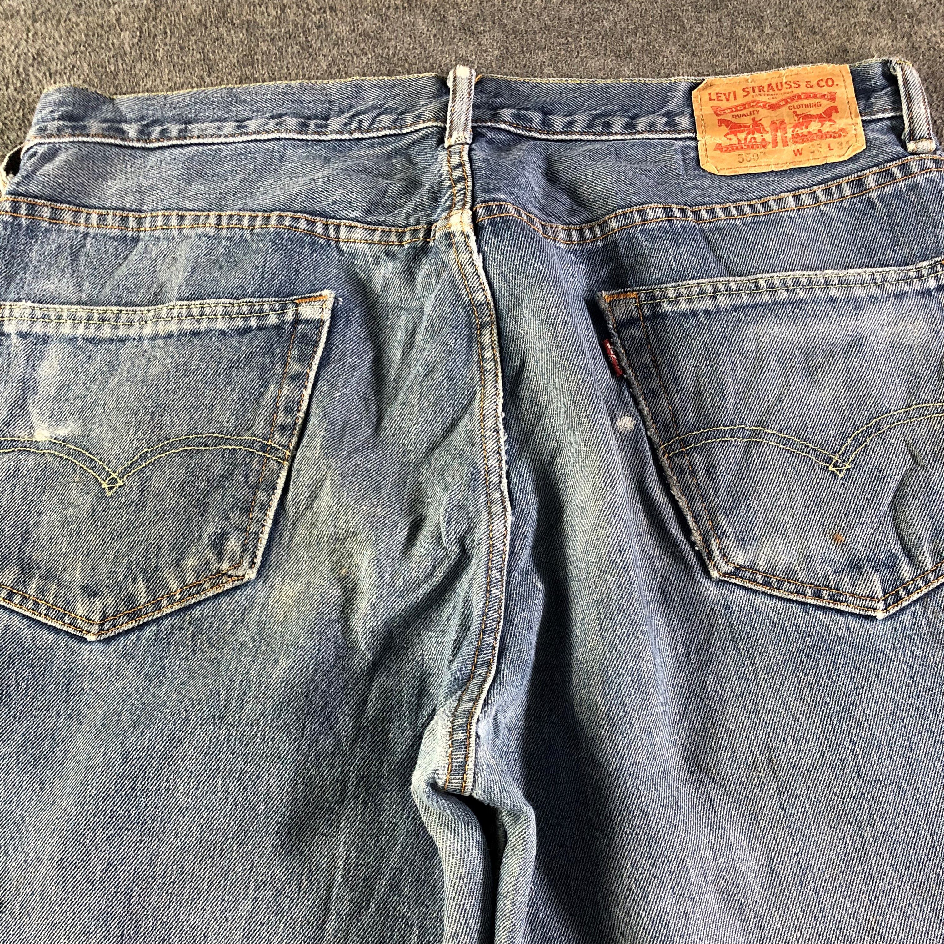 Levi's Vintage Blue Wash Levis 550 Jeans-J4234 Size US 37 - 4 Thumbnail