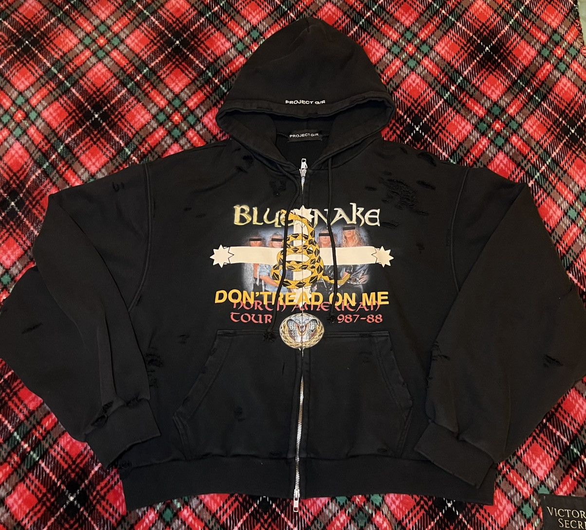 PROJECT G/R Project GR Blue Snake Zip Up Hoodie Size 2 | Grailed