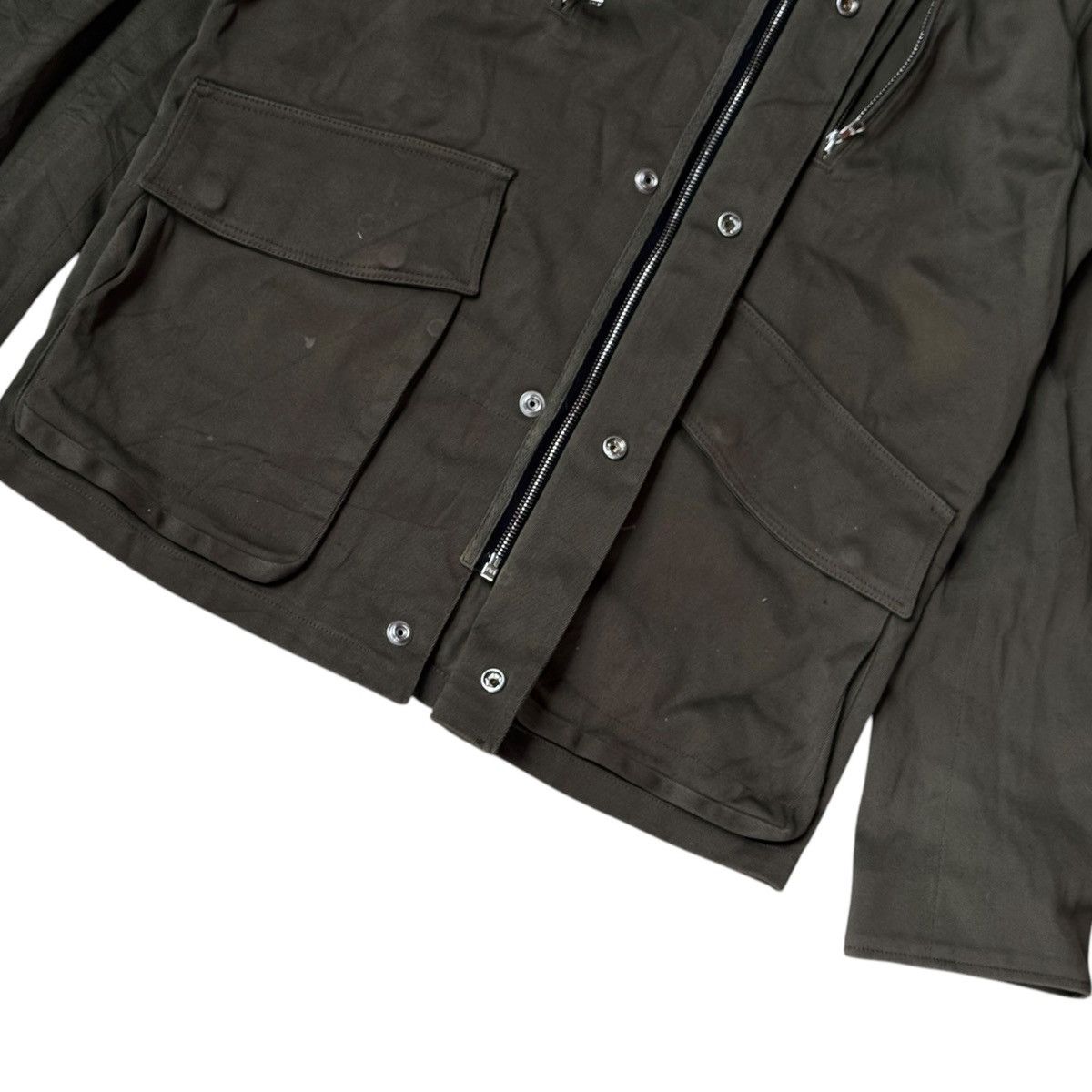 Sandro Sandro Paris Green Hooded Coat Utility Mens Jacket Size US S / EU 44-46 / 1 - 5 Thumbnail