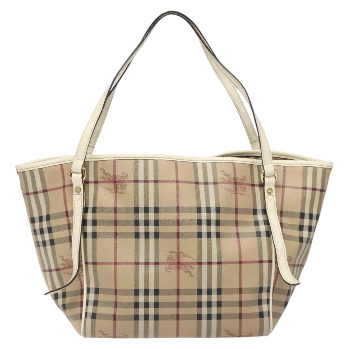 Burberry Nova Check Beige Canvas Tote Bag (Pre-Owned) Size ONE SIZE - 1 Thumbnail